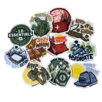 美國 BRUNTON 10 ESSENTIALS CARD & STICKER KIT 戶外十項本能裝備清單 | 防水貼紙組